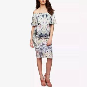Ripe a pea in the pod maternity floral off the shoulder dress size medium